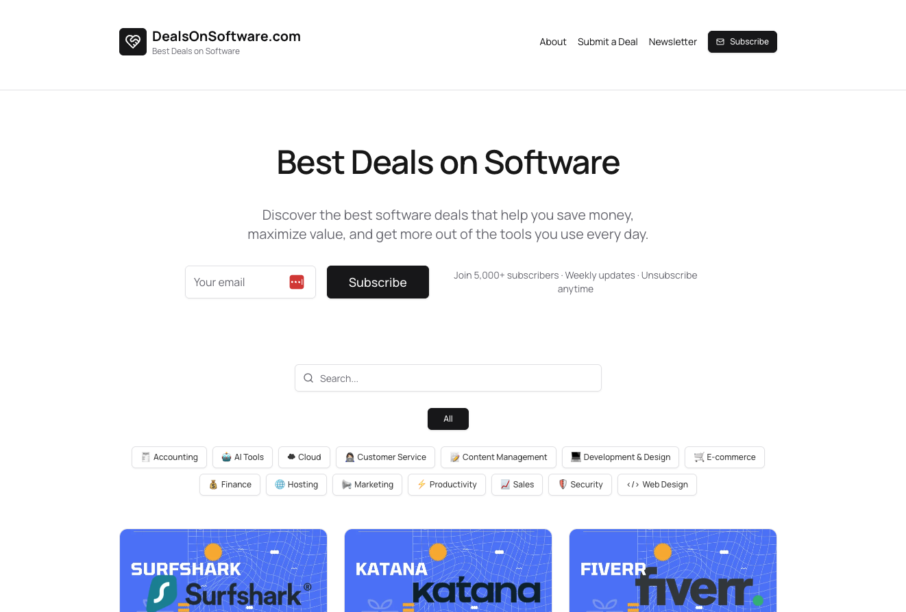 DealsOnSoftware screenshot
