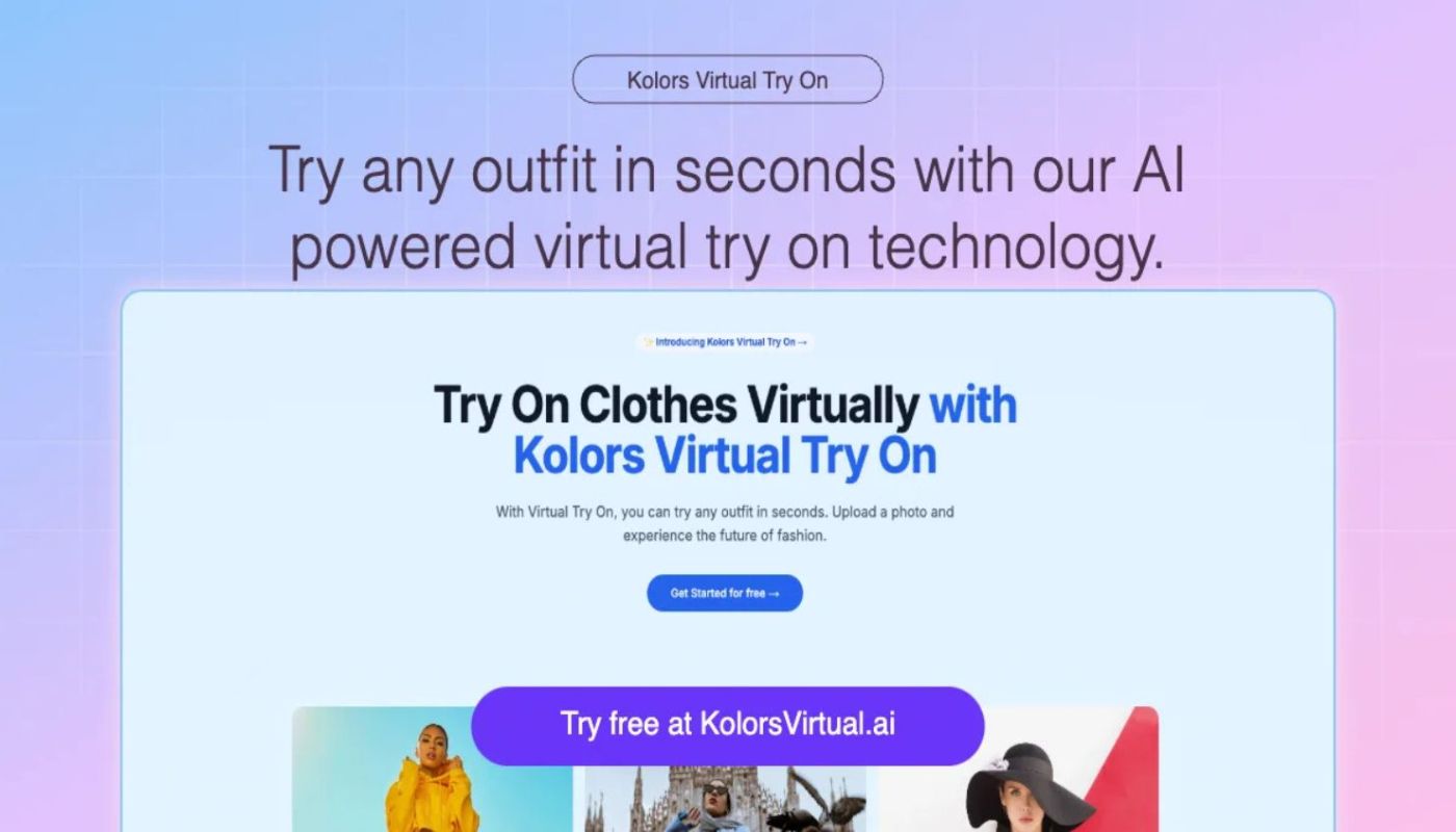 Kolors Virtual website screenshot