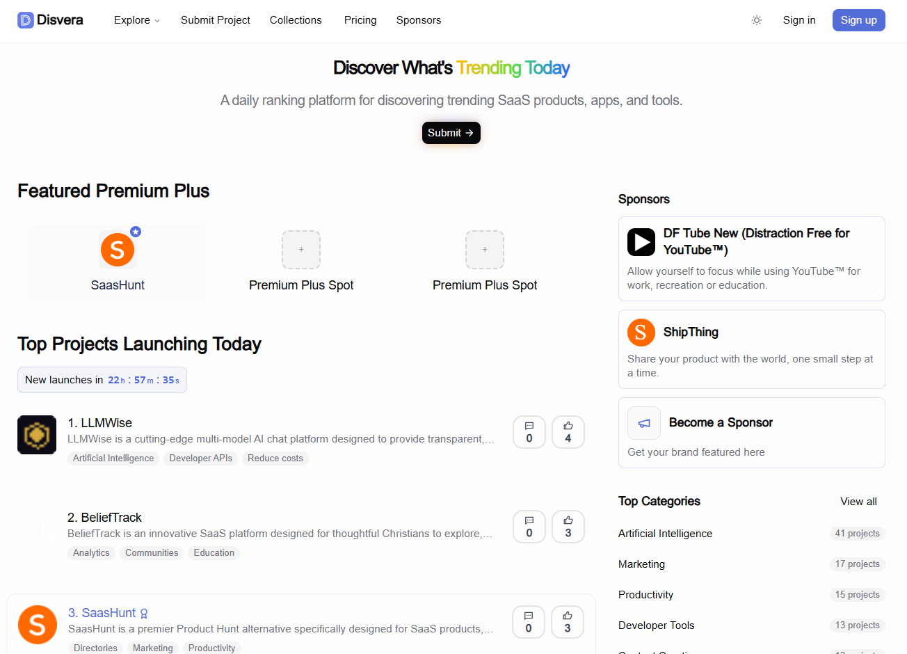Disvera - Discover the Best Tech Products website screenshot