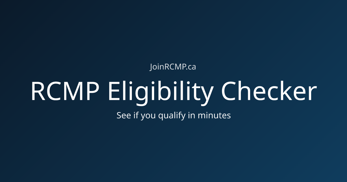 RCMP Eligibility Checker screenshot