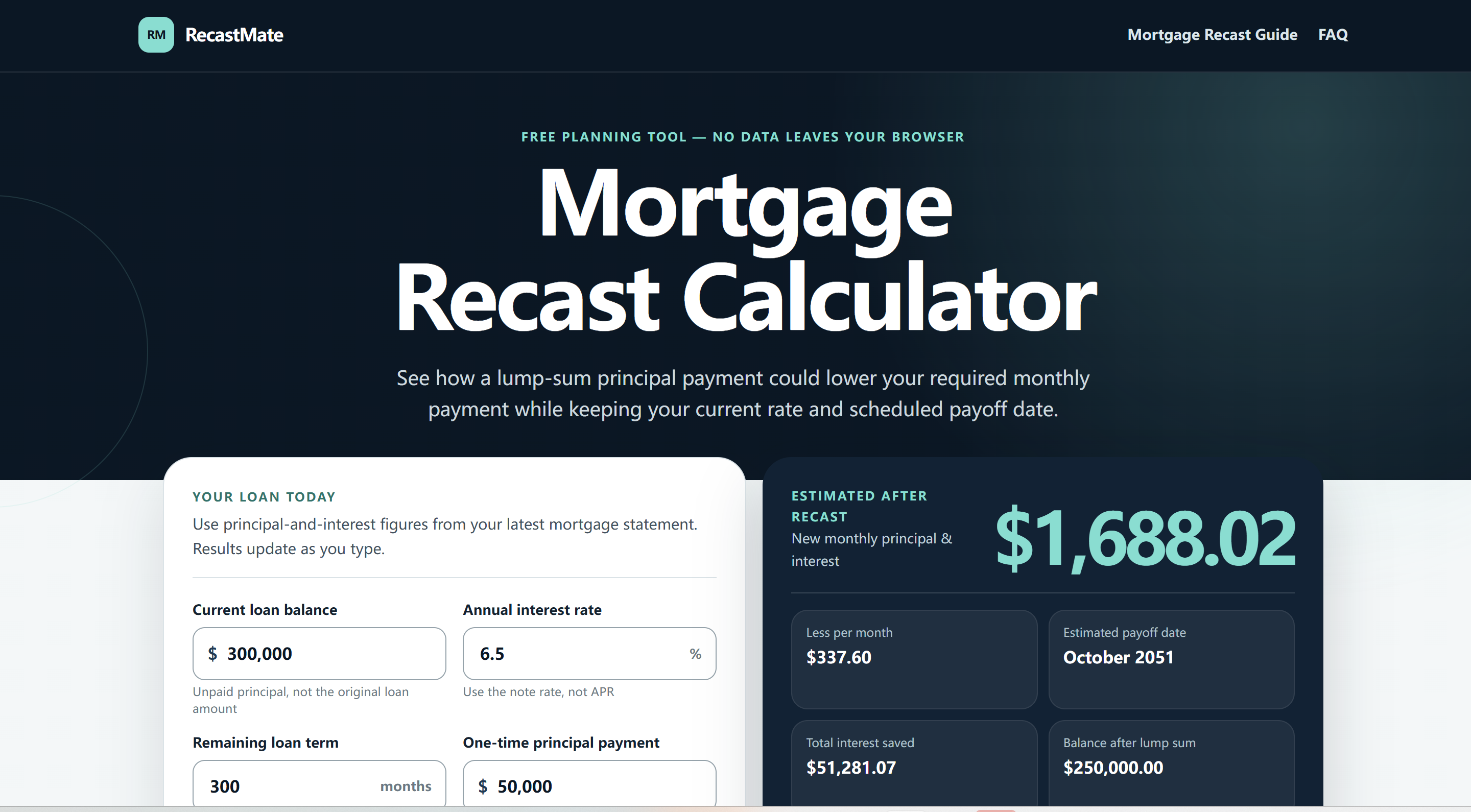 RecastMate screenshot