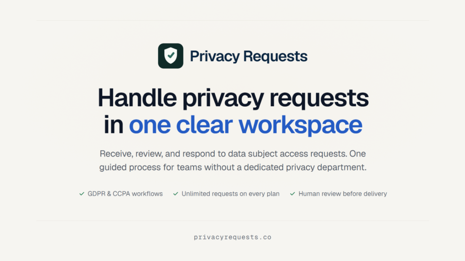 PrivacyRequests screenshot