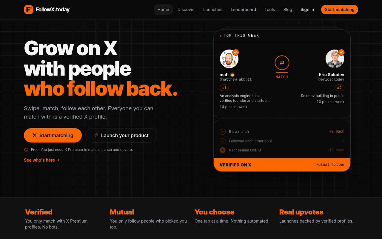 FollowX screenshot